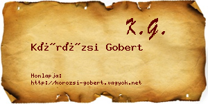 Körözsi Gobert névjegykártya